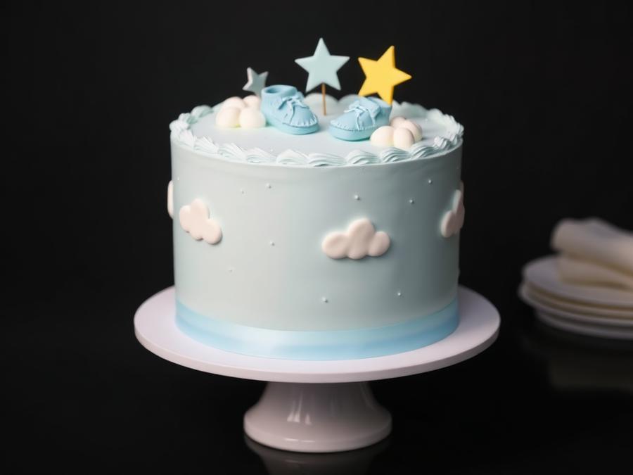 Blue Cloud Baby Shower — Baby Shower Cakes at Zim Zim Bakery
