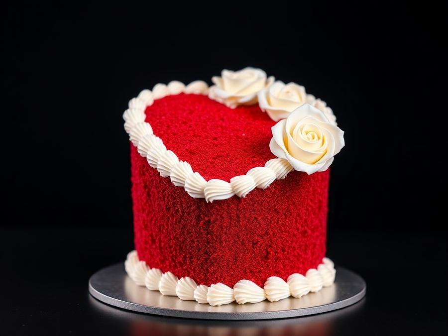 Red Velvet Heart of Roses — Valentine Cakes at Zim Zim Bakery