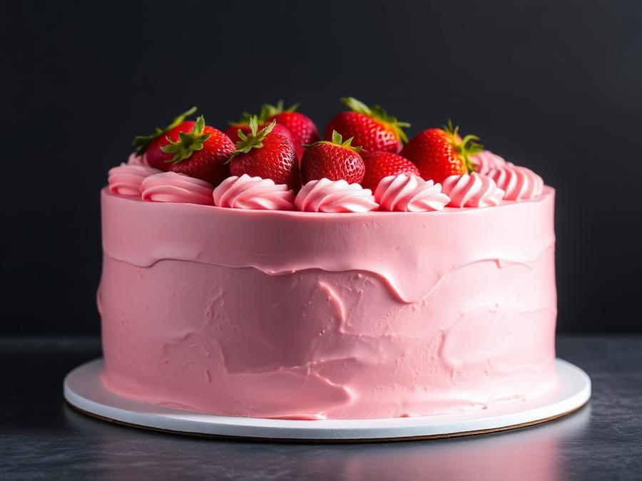 2kg Pink Strawberry Cake — Birthday Cakes at Zim Zim Bakery