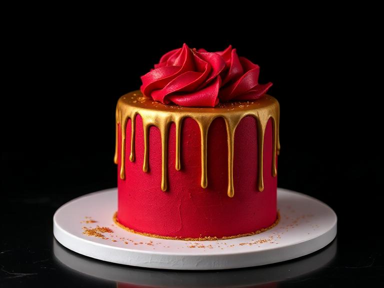 Red Velvet Gold Leaf — Red Velvet Cakes at Zim Zim Bakery