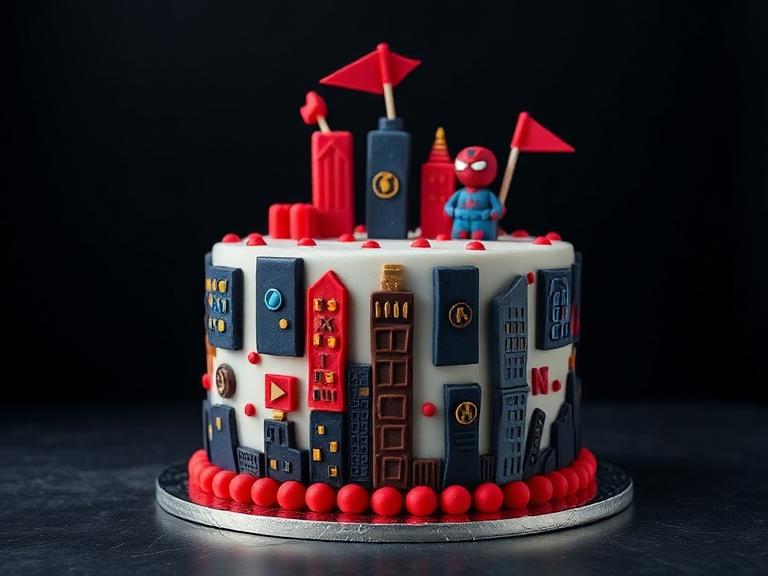 Superhero City Skyline — Spider-Man Cakes at Zim Zim Bakery