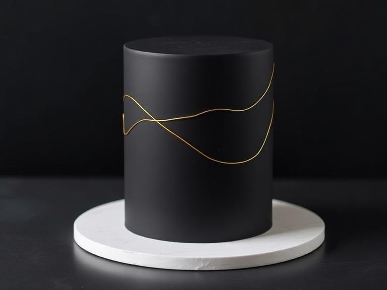 Velvet Noir Designer Cake — Luxury Cakes at Zim Zim Bakery